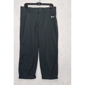 Nike Softball‎ Pants Womans Sz L New Vapor 2 Mid Calf Length Style Dark Gray